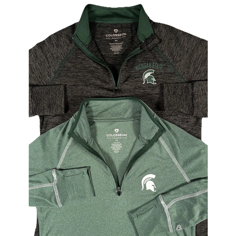 Colosseum Michigan‎ State Spartans Quarter‑Zip Pullover Bundle Women's Sz Medium